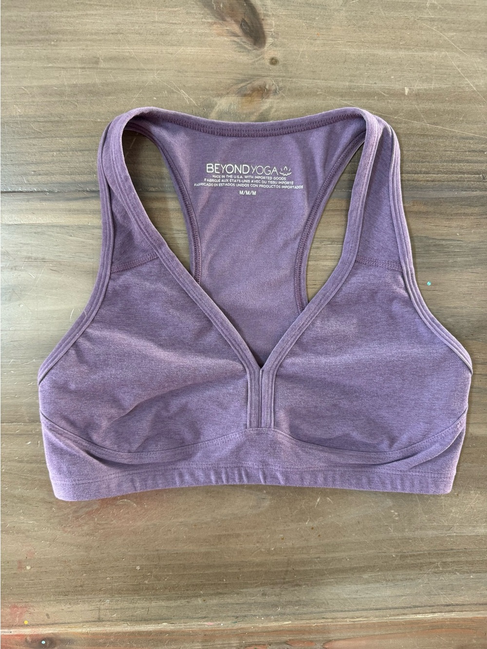 Beyond Yoga Spacedye Lift Your Spirits Bra Purple Mauve Women’s M Racerback